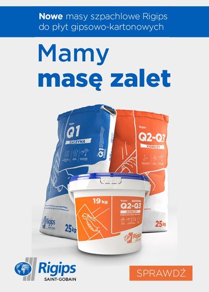 Galeria Q jak znak jakości, czyli masy Rigips dla wymagających