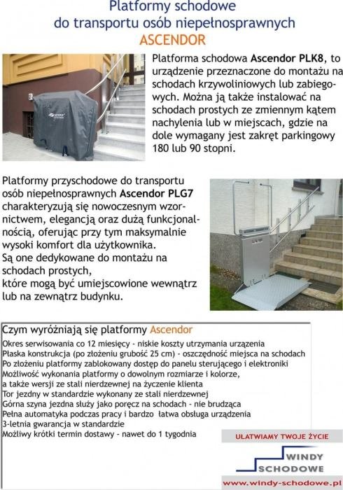 Platformy schodowe, podnośniki pionowe i inne urządzenia dźwigowe do transportu osób starszych i niepełnosprawnych - galeria