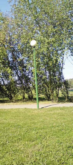 Rys. 3. Przykład oprawy oświetlającej głównie niebo
(zdjęcie autora).