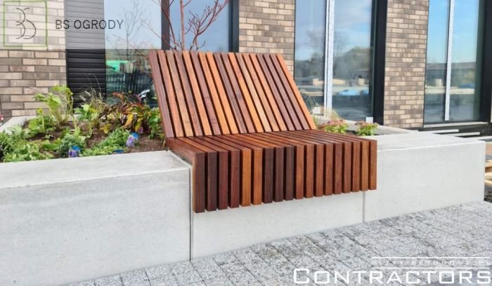 siedzisko lawka z betonu