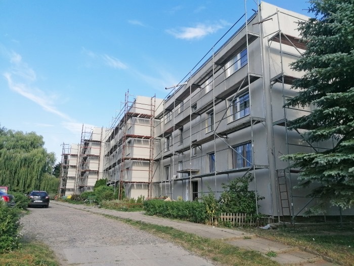 budynek wielorodzinny w trakcie modernizacji energy on