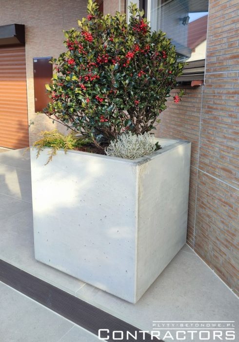 contractors duza donica z betonu architektonicznego do ogrodu